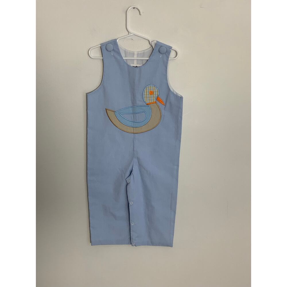 True Mallard Duck Gingham Longalls NWT size 2T